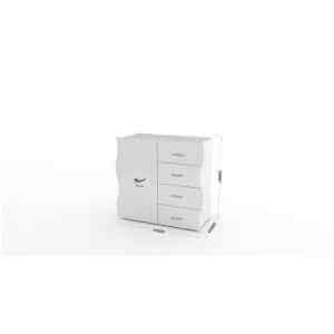 Madia 1 anta 4 cassetti per Soggiorno Moderna 90x40x81cm – APOLLO