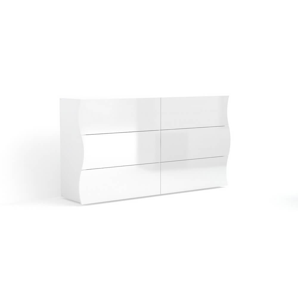 Comò Moderno per Camera Da Letto Con 6 Cassetti 155,1x40x81,5cm – APOLLO