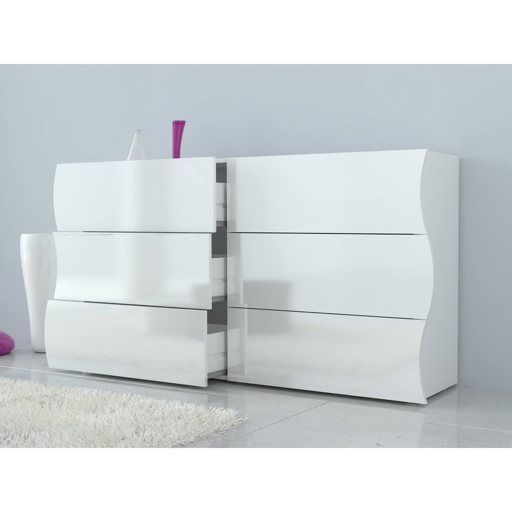 Comò Moderno per Camera Da Letto Con 6 Cassetti 155,1x40x81,5cm – APOLLO