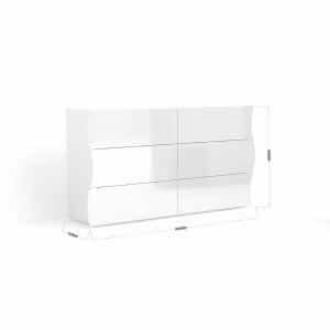 Comò Moderno per Camera Da Letto Con 6 Cassetti 155,1x40x81,5cm – APOLLO