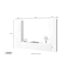 Parete Attrezzata Moderna per Soggiorno 260x30x180cm – ECHO