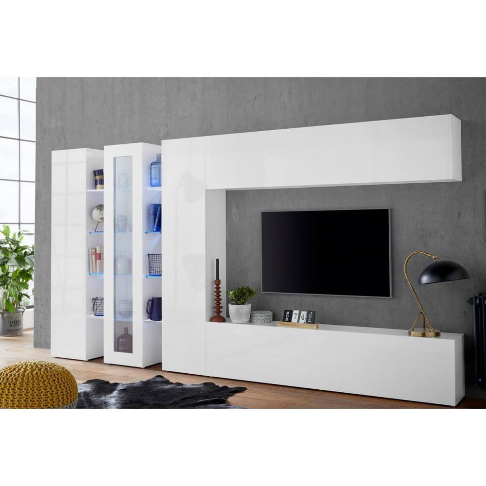 Parete Attrezzata Moderna per Soggiorno 340x30x180cm – ECHO