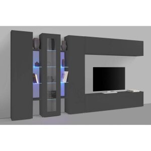 Parete Attrezzata Moderna per Soggiorno 340x30x180cm – ECHO