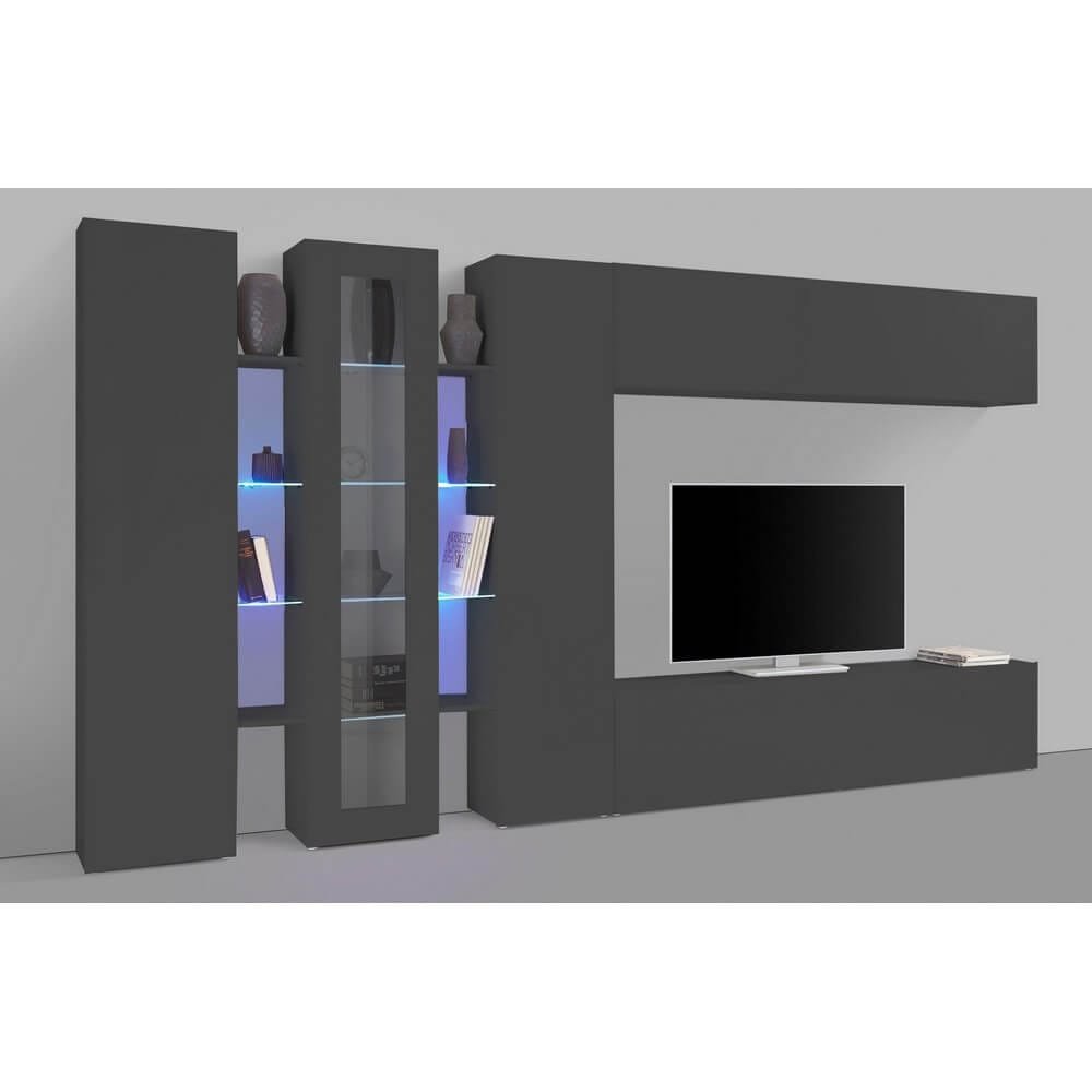 Parete Attrezzata Moderna per Soggiorno 340x30x180cm – ECHO