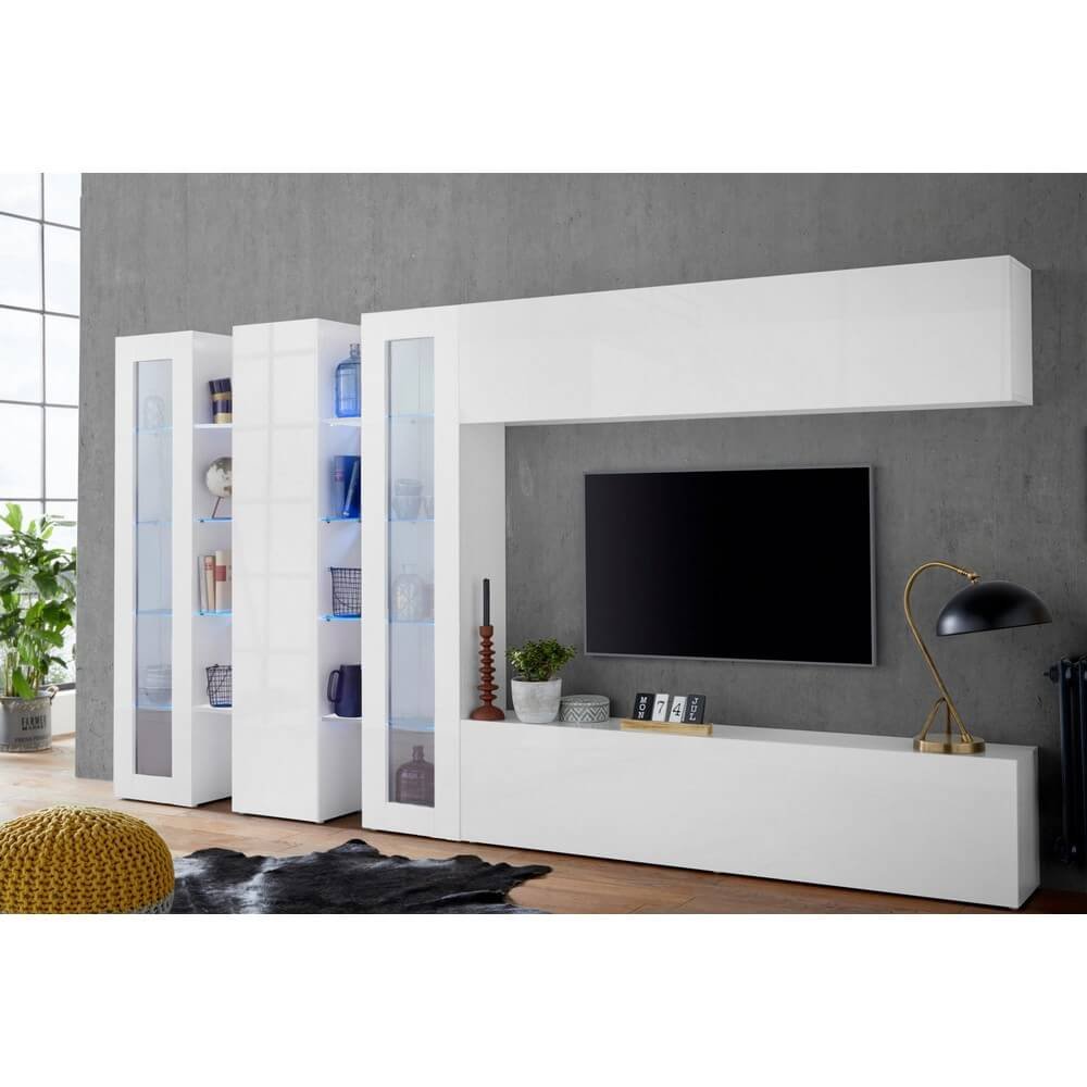 Parete Attrezzata Moderna per Soggiorno 340x30x180cm – ECHO