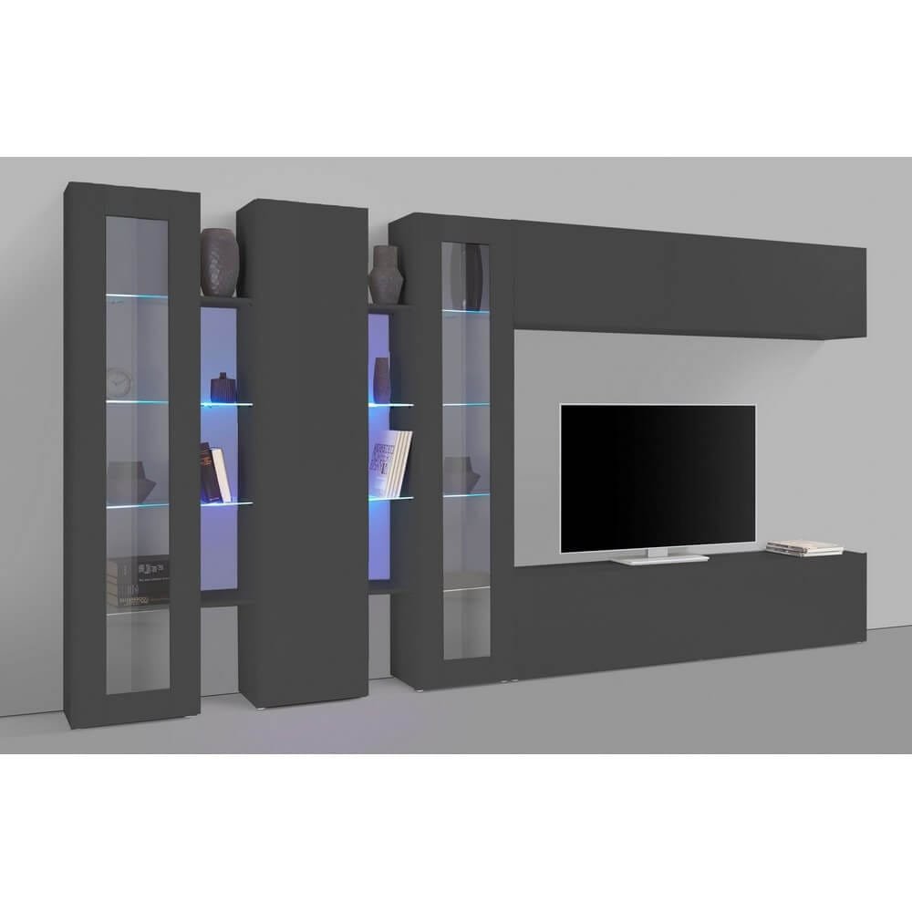 Parete Attrezzata Moderna per Soggiorno 340x30x180cm – ECHO