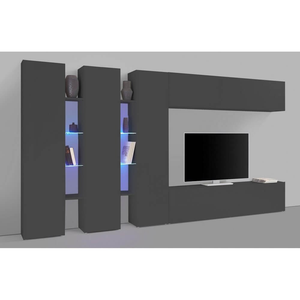 Parete Attrezzata Moderna per Soggiorno 340x30x180cm – ECHO