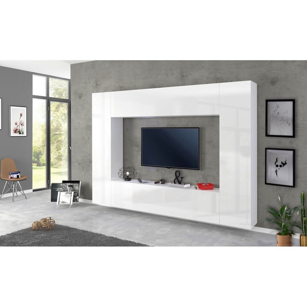 Parete Attrezzata Moderna per Soggiorno 260x30x180cm – ECHO