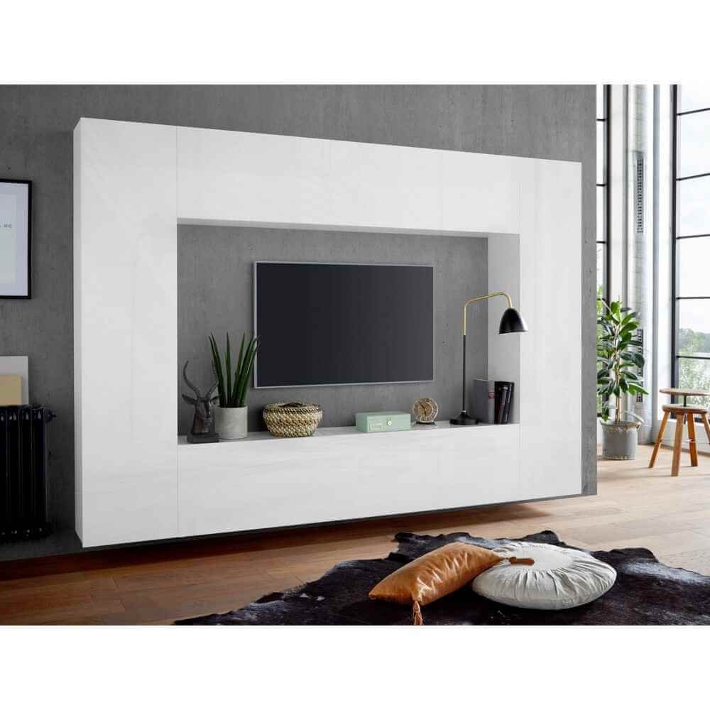Parete Attrezzata Moderna per Soggiorno 260x30x180cm – ECHO