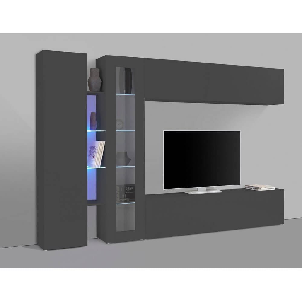 Parete Attrezzata Moderna per Soggiorno 280x30x180cm – ECHO