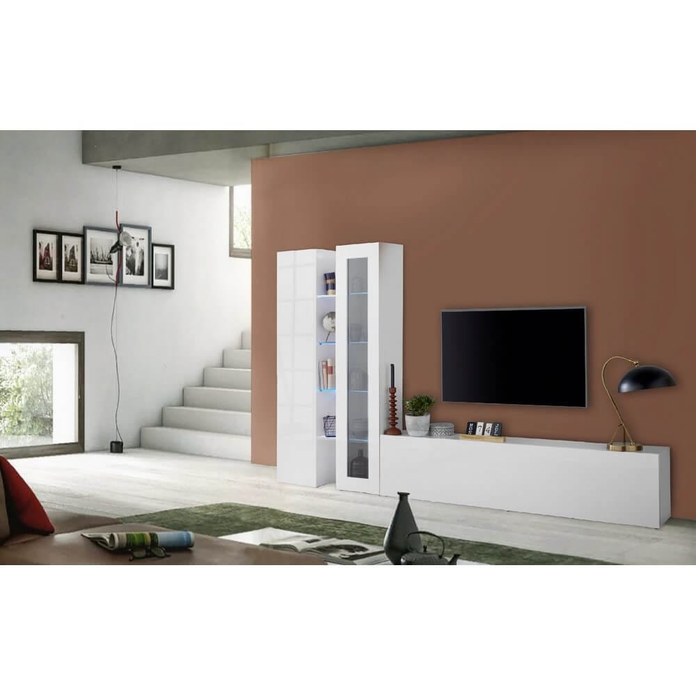 Parete Attrezzata Moderna per Soggiorno 280x30x180cm – ECHO