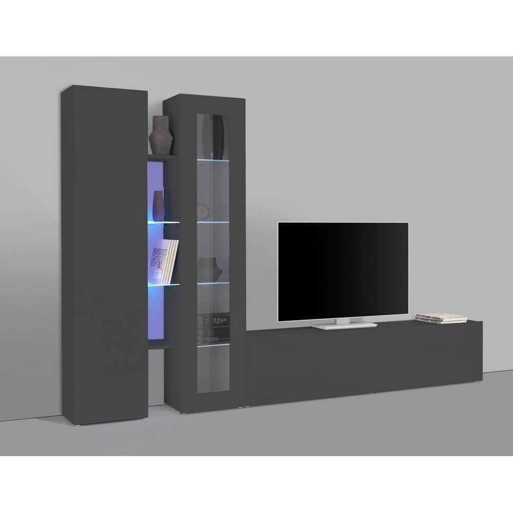 Parete Attrezzata Moderna per Soggiorno 280x30x180cm – ECHO