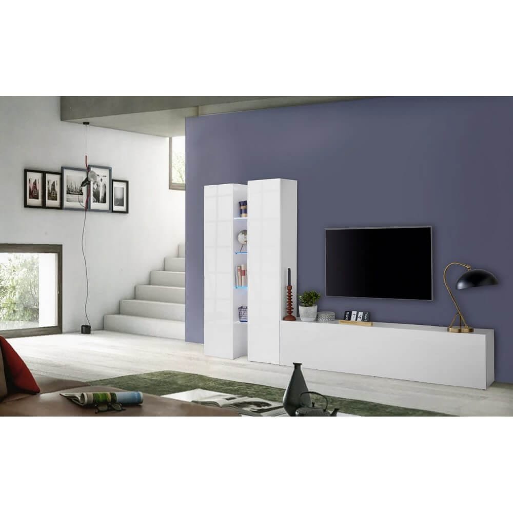 Parete Attrezzata Moderna per Soggiorno 280x30x180cm – ECHO