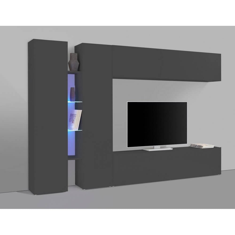 Parete Attrezzata Moderna per Soggiorno 280x30x180cm – ECHO