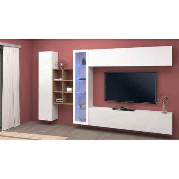 Parete Attrezzata Moderna per Soggiorno 320x30x180cm – ECHO