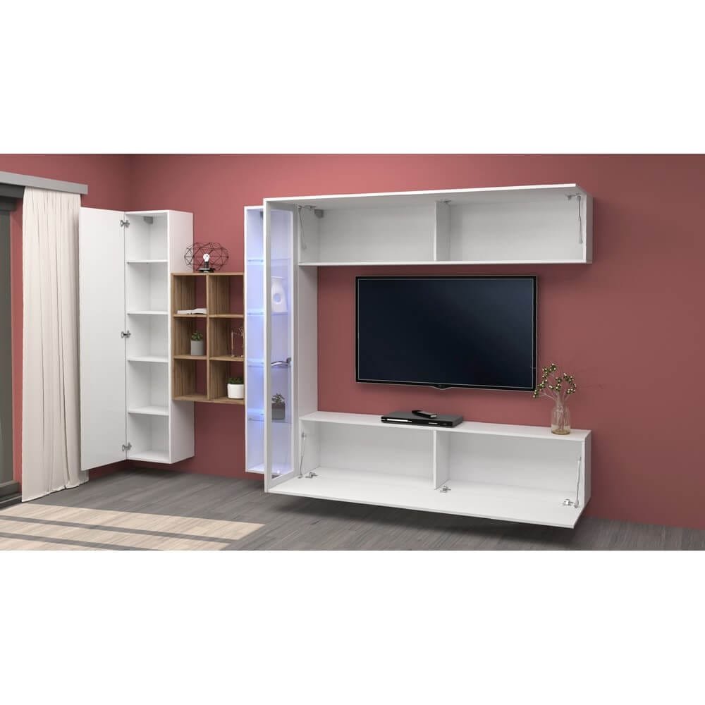 Parete Attrezzata Moderna per Soggiorno 320x30x180cm – ECHO