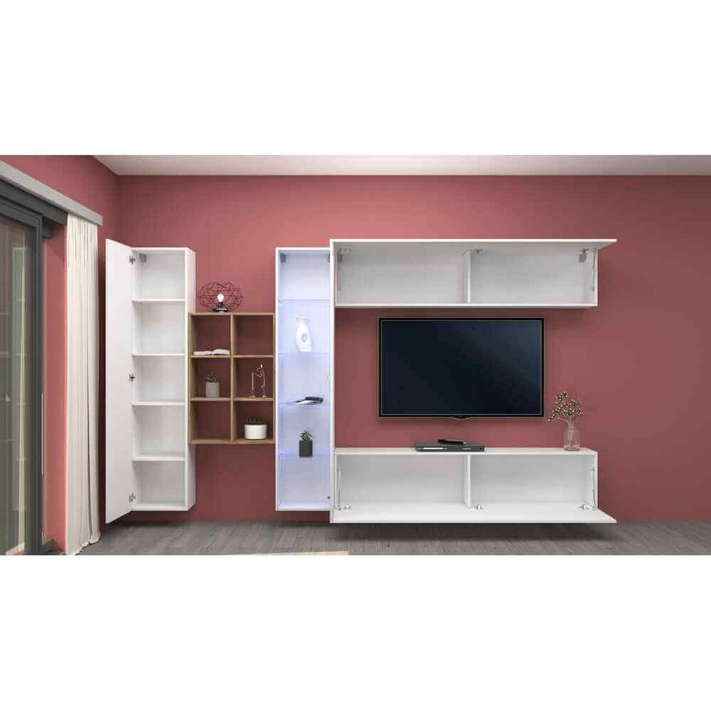 Parete Attrezzata Moderna per Soggiorno 320x30x180cm – ECHO