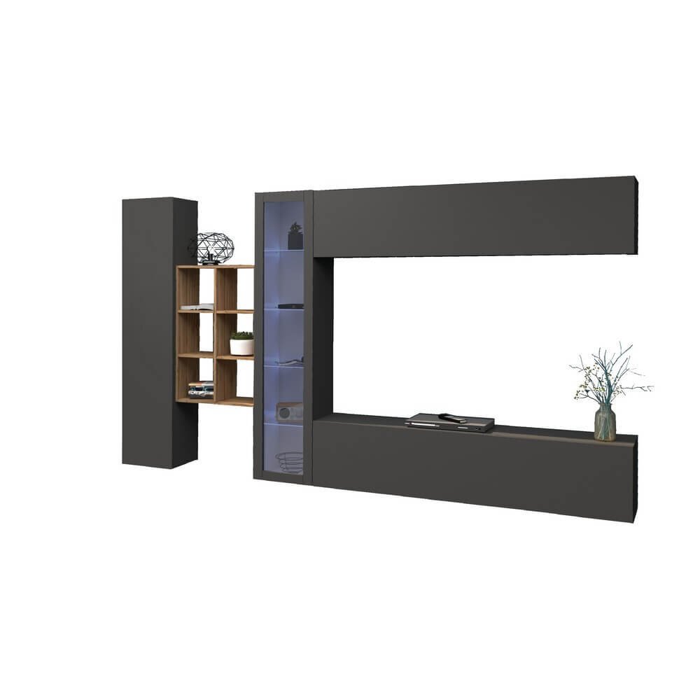 Parete Attrezzata Moderna per Soggiorno 320x30x180cm – ECHO