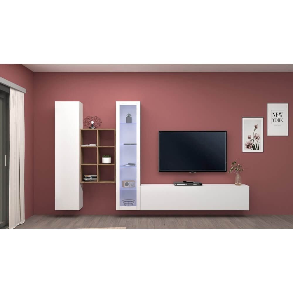 Parete Attrezzata Moderna per Soggiorno 320x30x180cm – ECHO