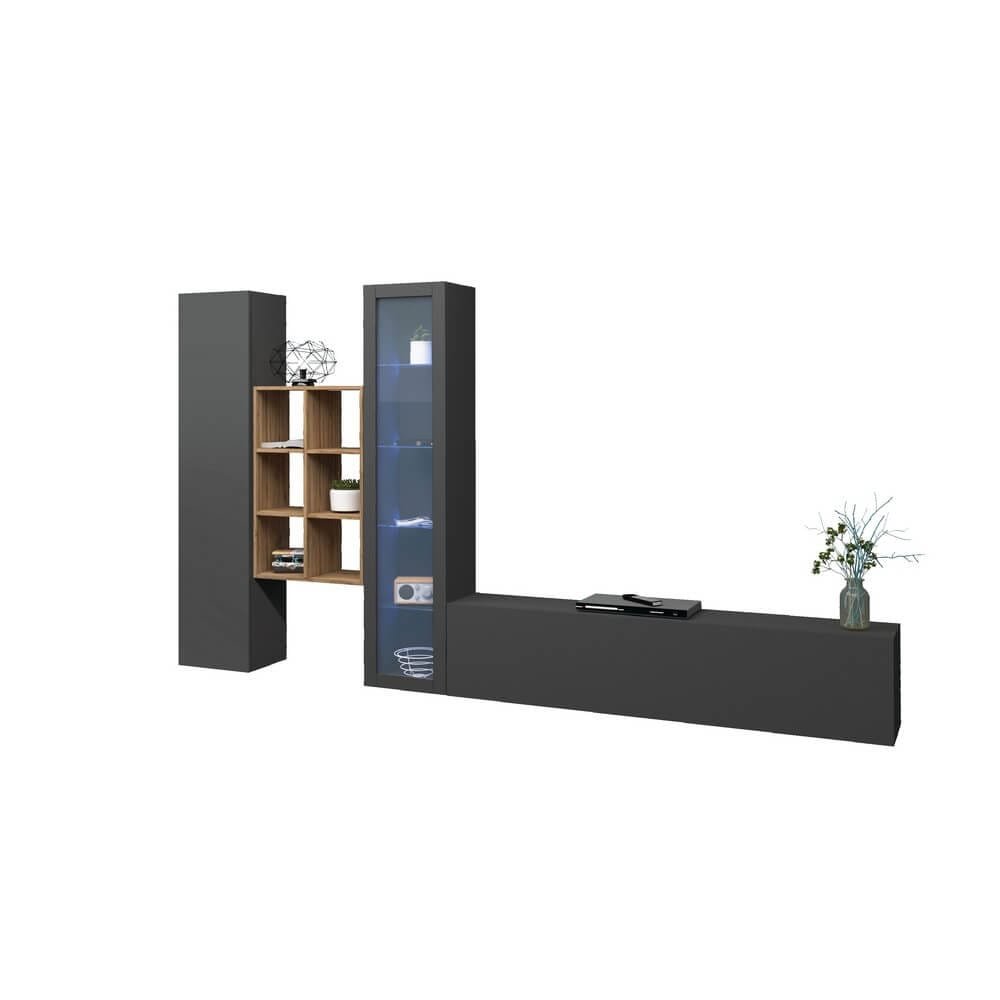 Parete Attrezzata Moderna per Soggiorno 320x30x180cm – ECHO