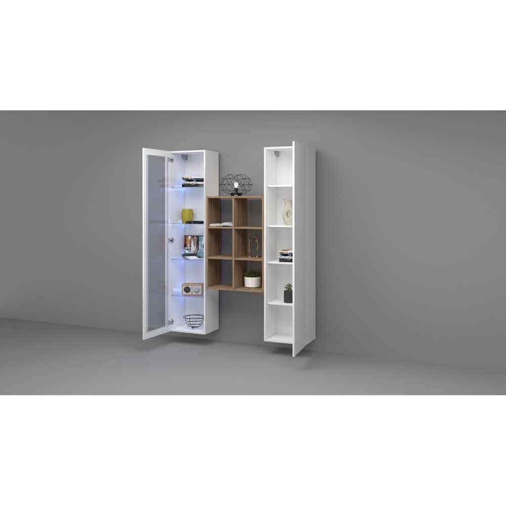 Parete Attrezzata Moderna per Soggiorno 140x30x180cm – ECHO