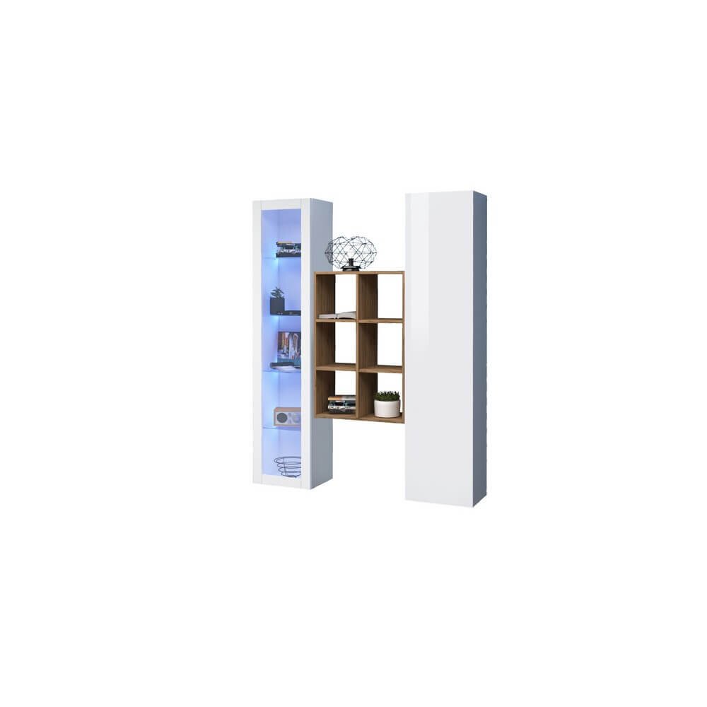 Parete Attrezzata Moderna per Soggiorno 140x30x180cm – ECHO