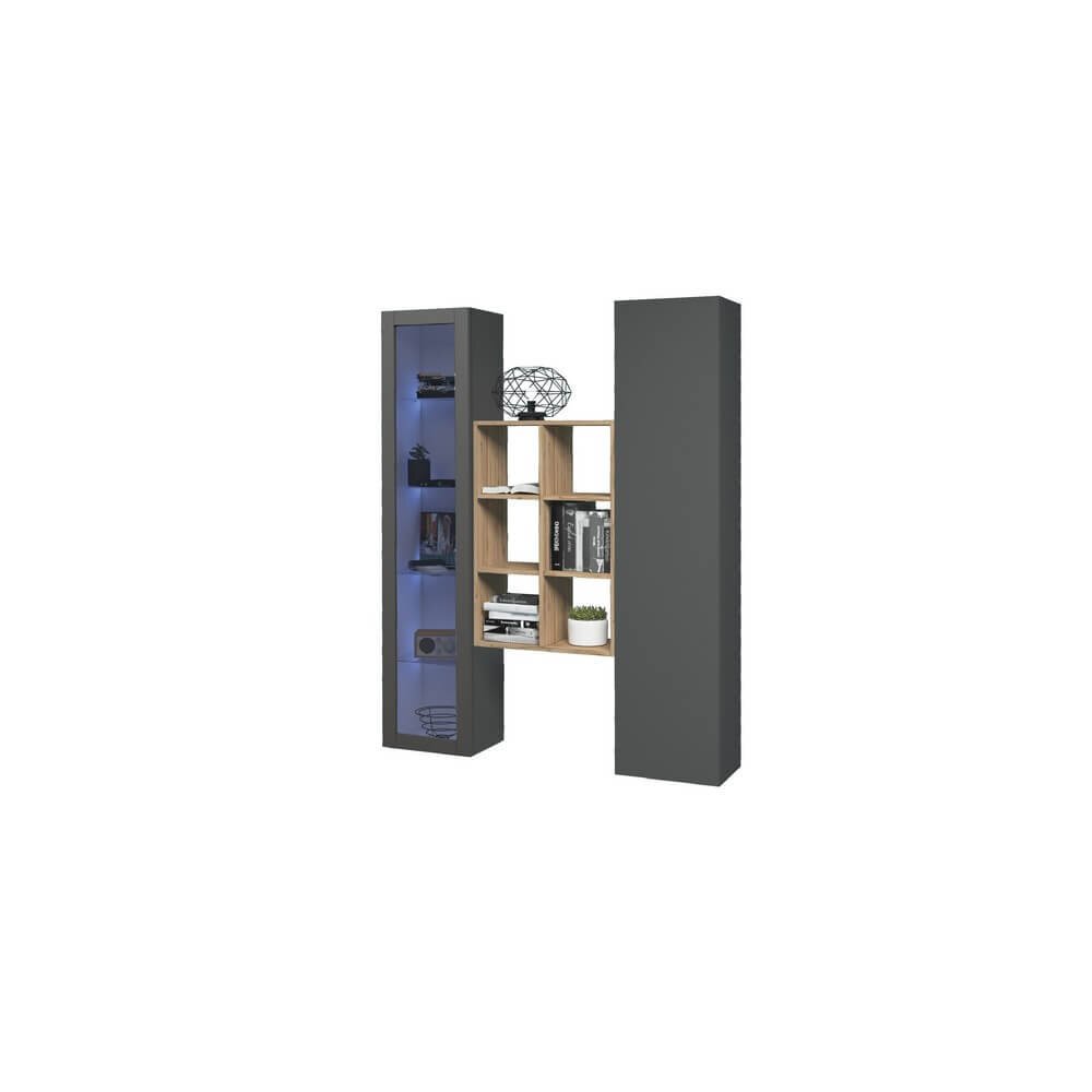 Parete Attrezzata Moderna per Soggiorno 140x30x180cm – ECHO