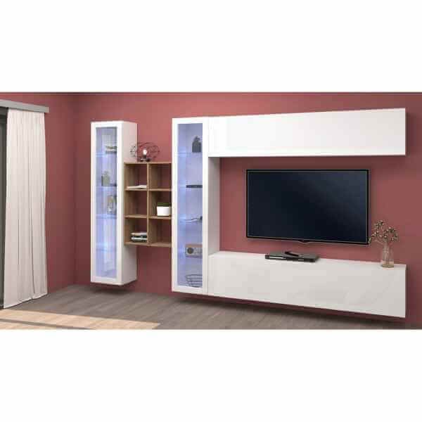 Parete Attrezzata Moderna per Soggiorno 320x30x180cm – ECHO