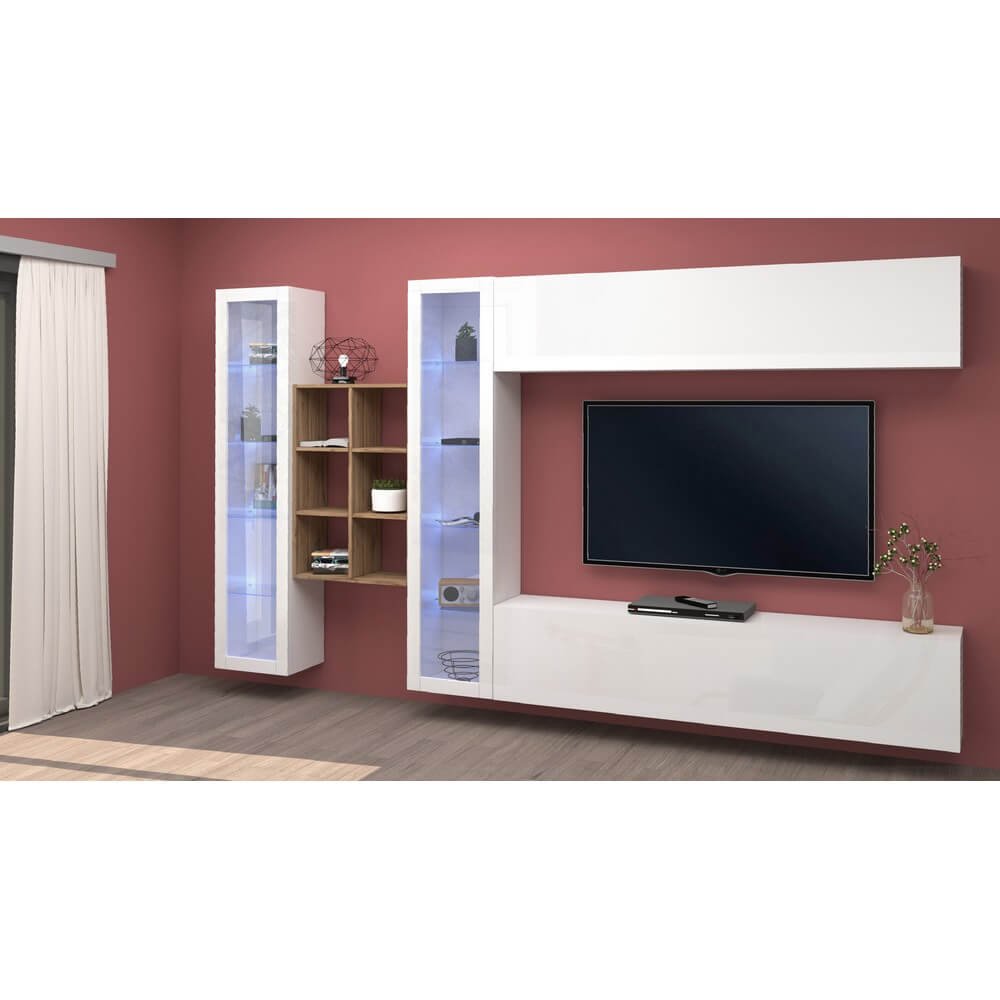 21418301_MARUSKA_AMB Parete Attrezzata Moderna per Soggiorno 320x30x180cm – ECHO