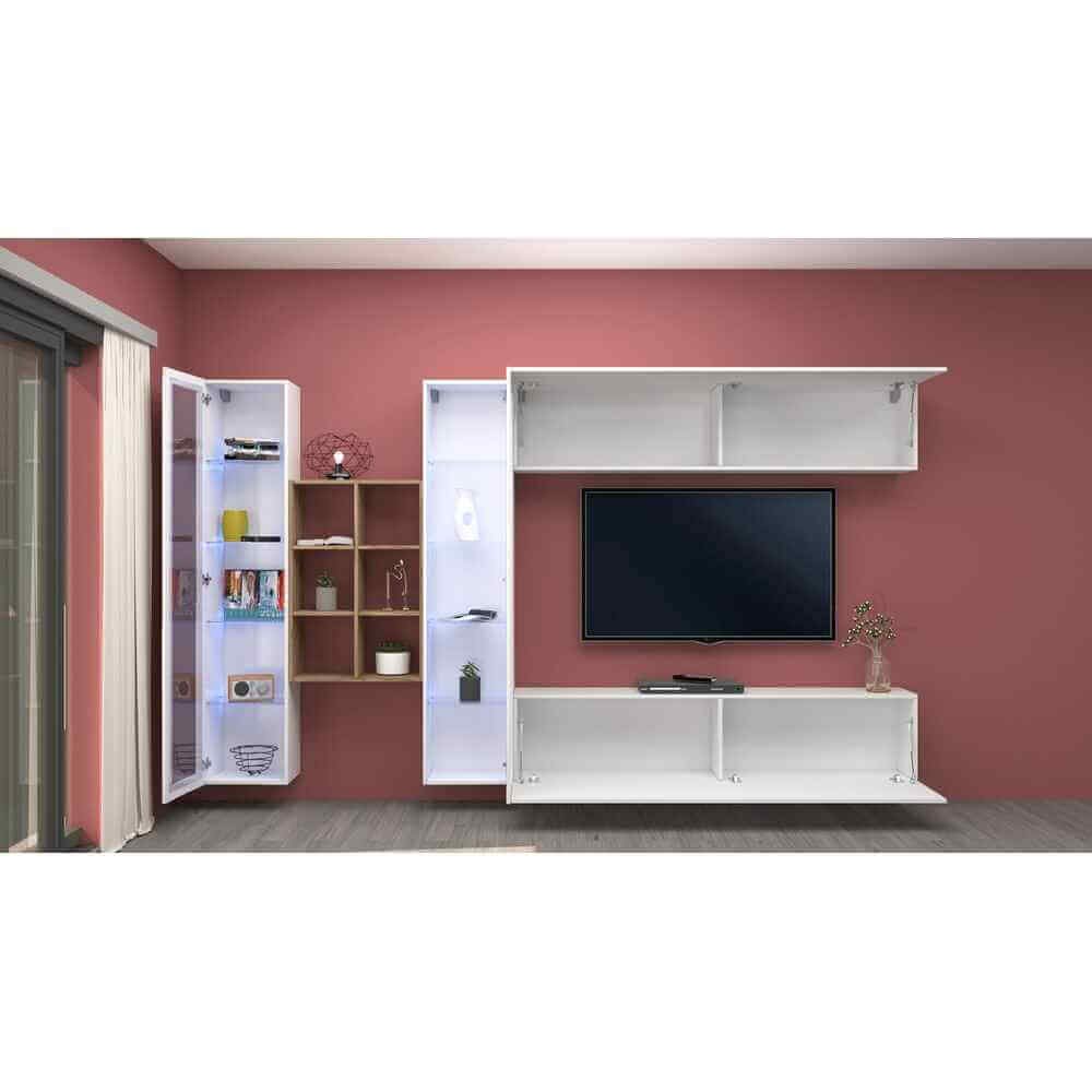 Parete Attrezzata Moderna per Soggiorno 320x30x180cm – ECHO
