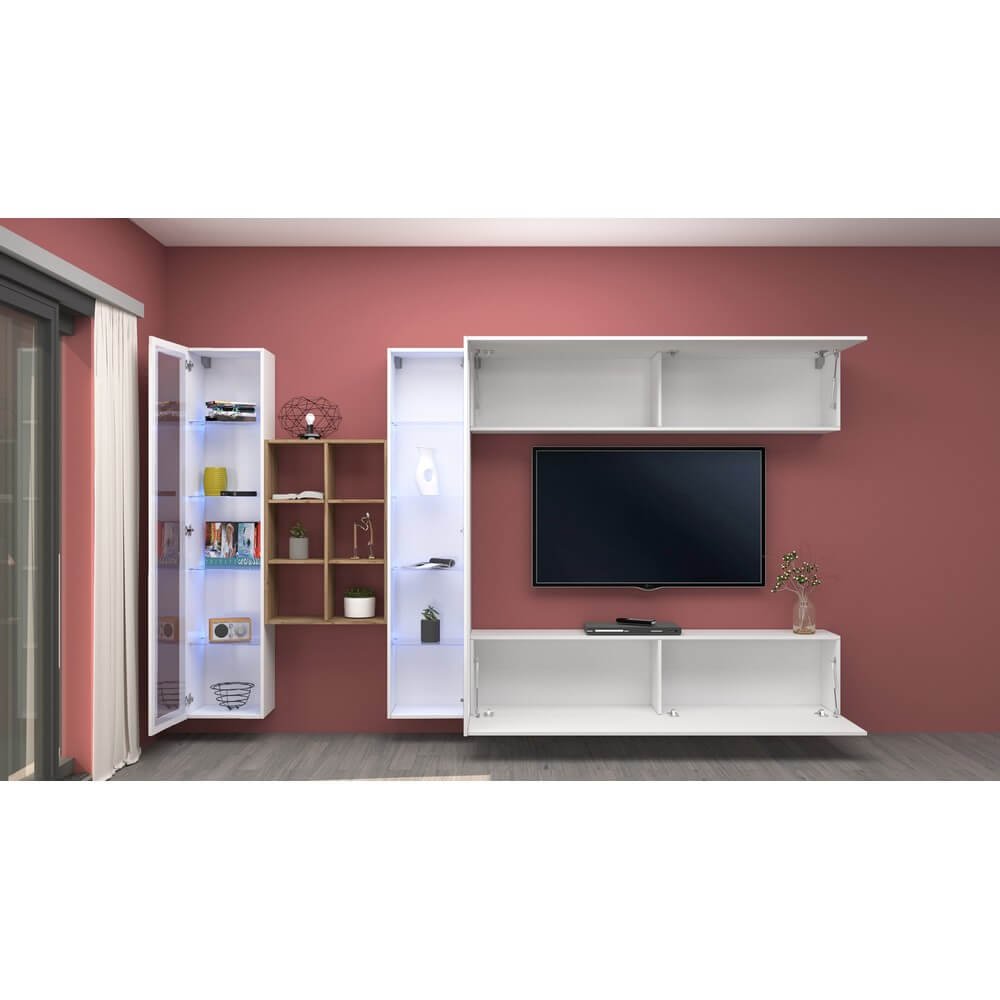 21418301_MARUSKA_APE Parete Attrezzata Moderna per Soggiorno 320x30x180cm – ECHO