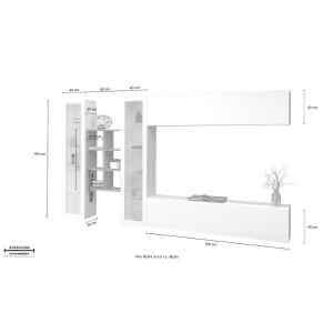 21418301_MARUSKA_DIM Parete Attrezzata Moderna per Soggiorno 320x30x180cm – ECHO