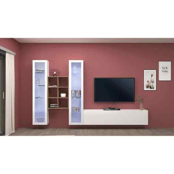 Parete Attrezzata Moderna per Soggiorno 320x30x180cm – ECHO