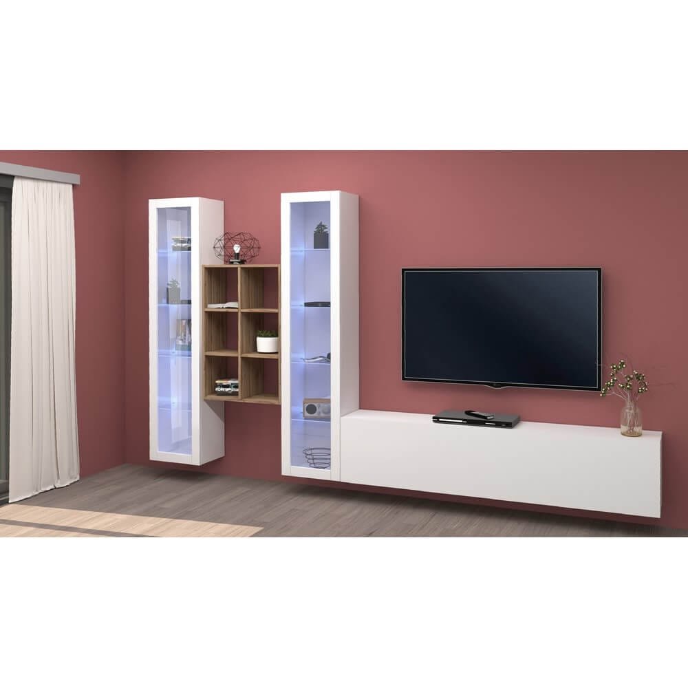 Parete Attrezzata Moderna per Soggiorno 320x30x180cm – ECHO