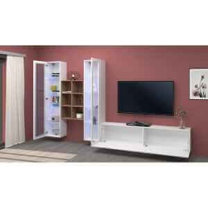 Parete Attrezzata Moderna per Soggiorno 320x30x180cm – ECHO
