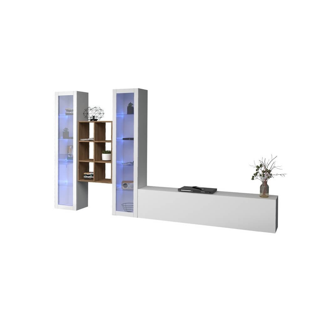 Parete Attrezzata Moderna per Soggiorno 320x30x180cm – ECHO