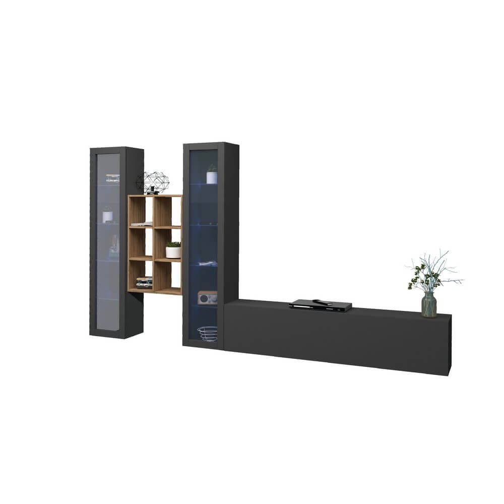 Parete Attrezzata Moderna per Soggiorno 320x30x180cm – ECHO