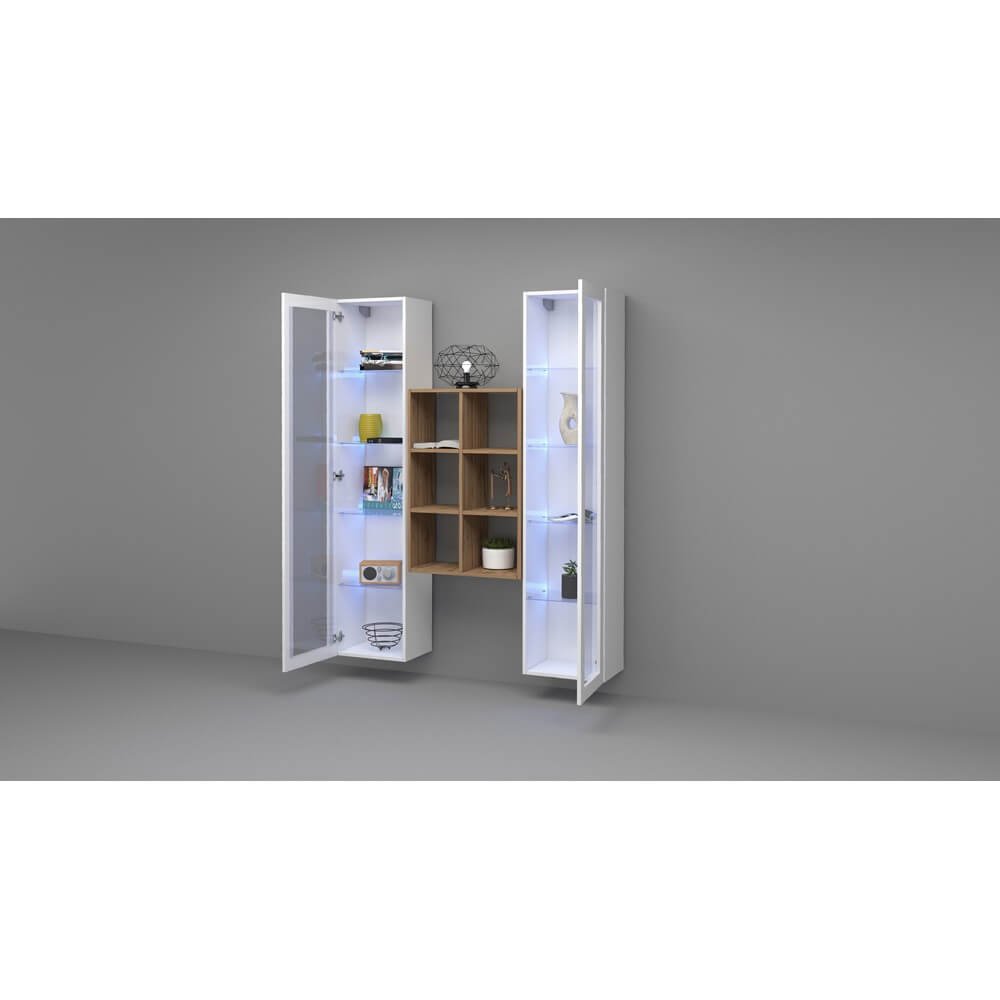 Parete Attrezzata Moderna per Soggiorno 140x30x180cm – ECHO