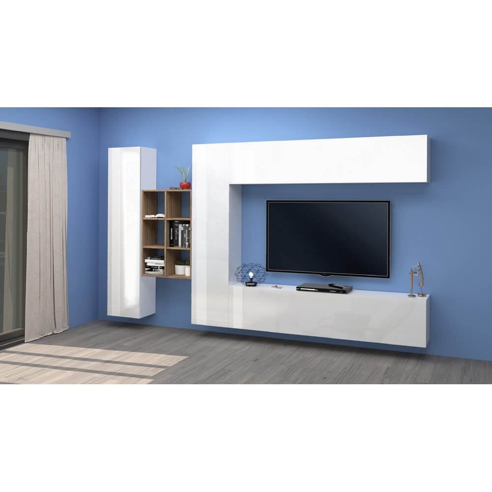 Parete Attrezzata Moderna per Soggiorno 320x30x180cm – ECHO