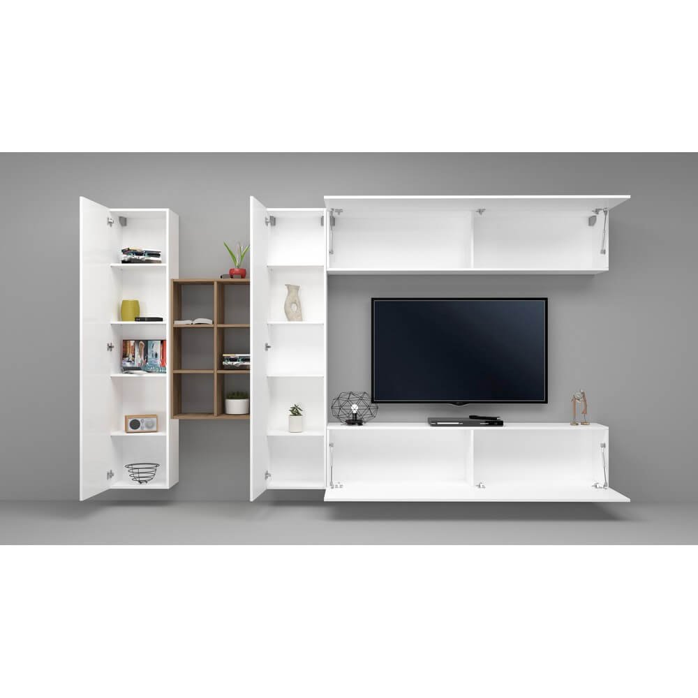 Parete Attrezzata Moderna per Soggiorno 320x30x180cm – ECHO