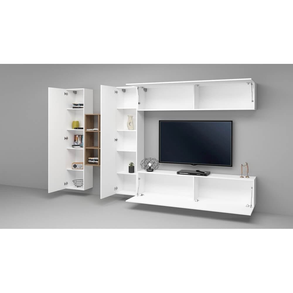 Parete Attrezzata Moderna per Soggiorno 320x30x180cm – ECHO