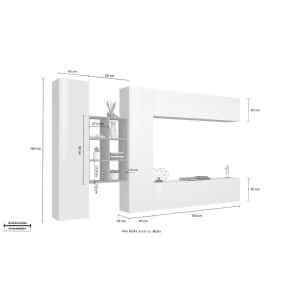 Parete Attrezzata Moderna per Soggiorno 320x30x180cm – ECHO