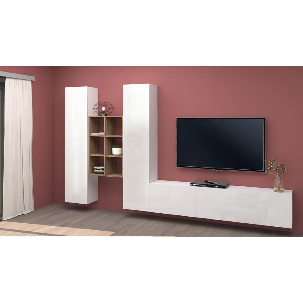 Parete Attrezzata Moderna per Soggiorno 320x30x180cm – ECHO