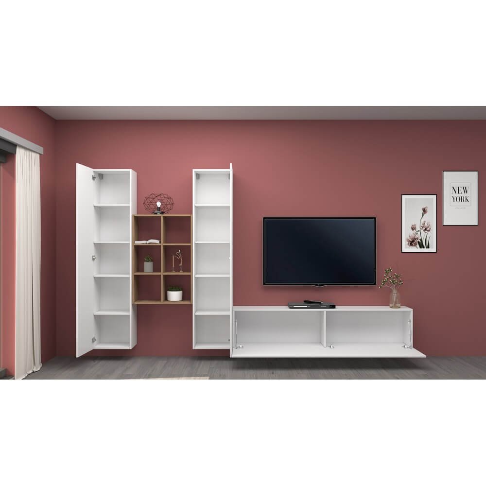 Parete Attrezzata Moderna per Soggiorno 320x30x180cm – ECHO