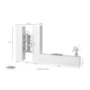 Parete Attrezzata Moderna per Soggiorno 320x30x180cm – ECHO