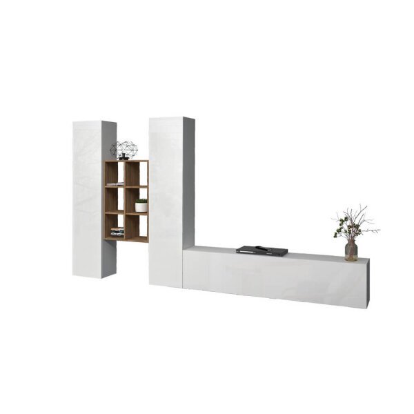 Parete Attrezzata Moderna per Soggiorno 320x30x180cm – ECHO