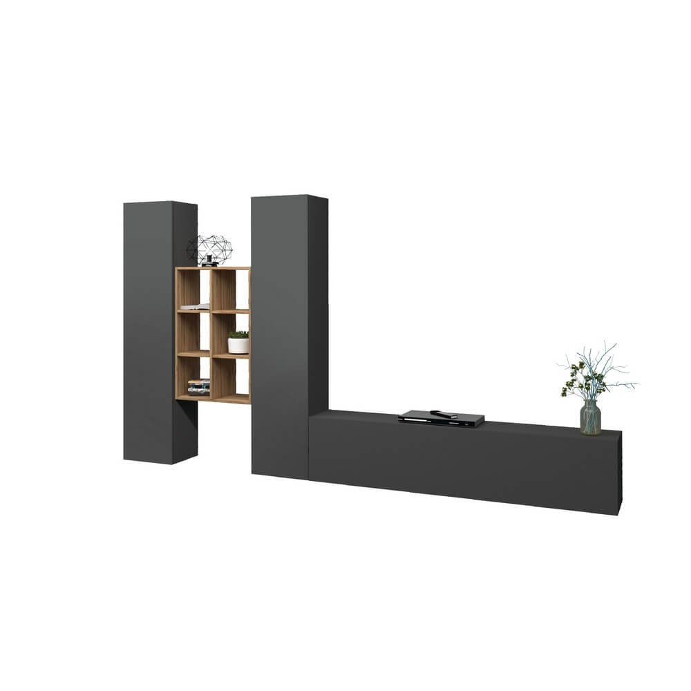 Parete Attrezzata Moderna per Soggiorno 320x30x180cm – ECHO