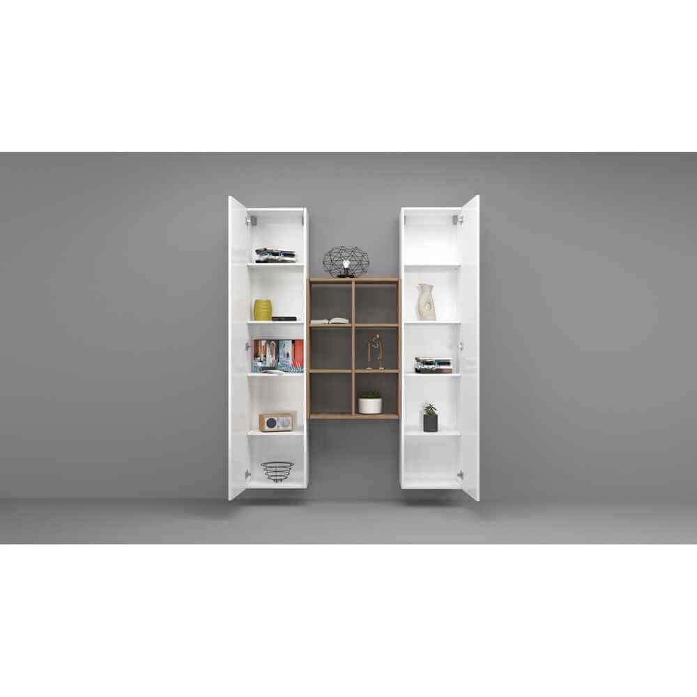 Parete Attrezzata Moderna per Soggiorno 140x30x180cm – ECHO