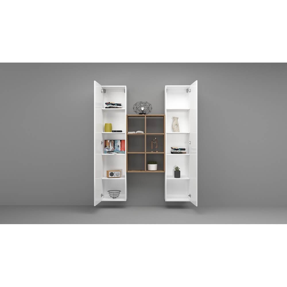 21418801_MARUSKA_APE Parete Attrezzata Moderna per Soggiorno 140x30x180cm – ECHO