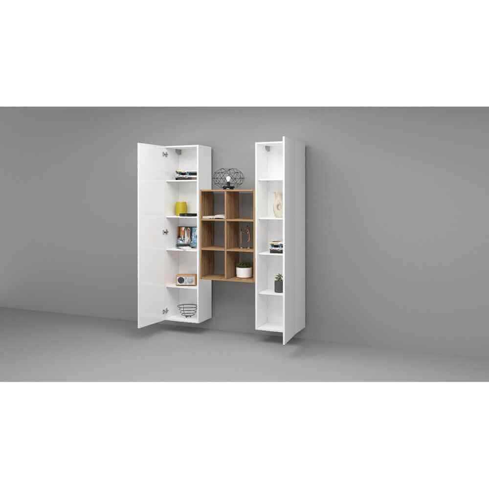 Parete Attrezzata Moderna per Soggiorno 140x30x180cm – ECHO